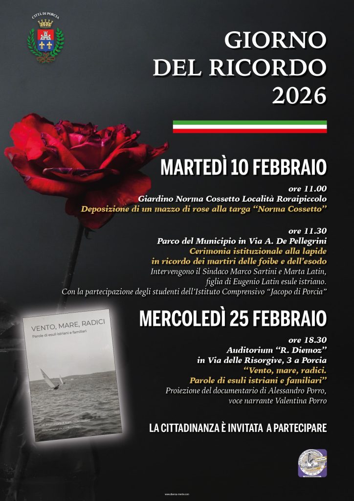 Giorno del Ricordo | 10 e 25 febbraio 2026